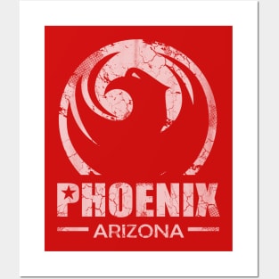 Retro Phoenix Arizona Vintage Fade Flag Posters and Art